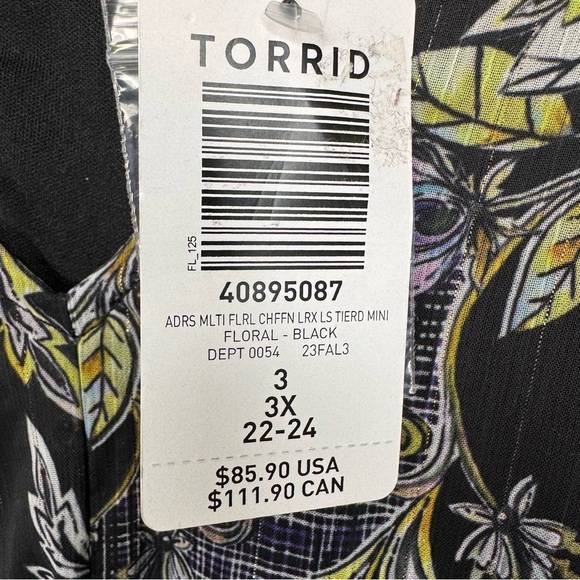 Torrid Mini Lurex Chiffon Tiered Dress Size 3X NWT - Picture 8 of 9